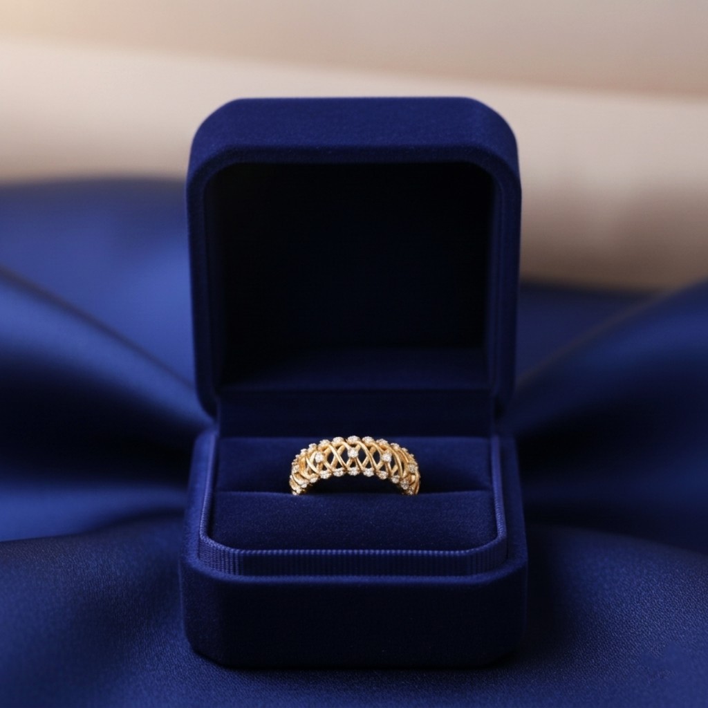 Celestial Bloom Aura Diamond Ring