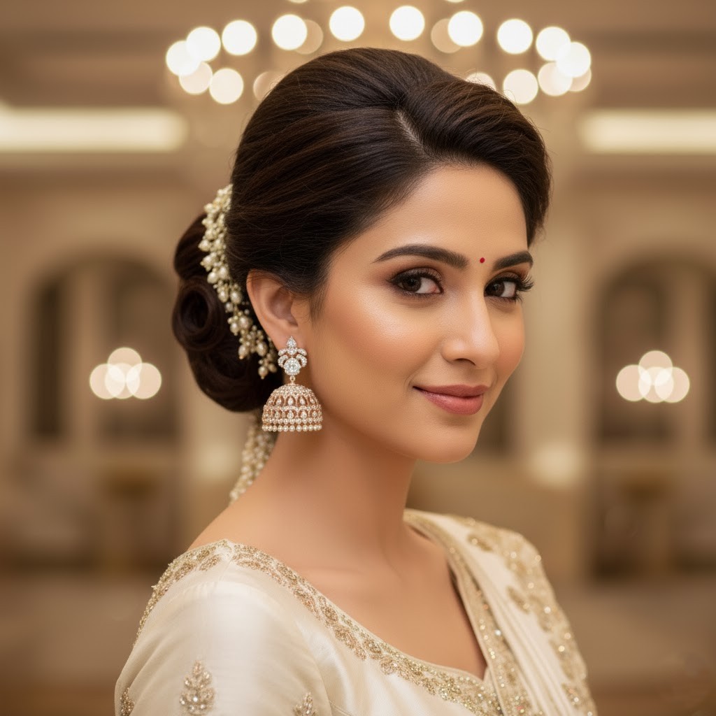 Designer Edition Diamond Jhumki Earrings