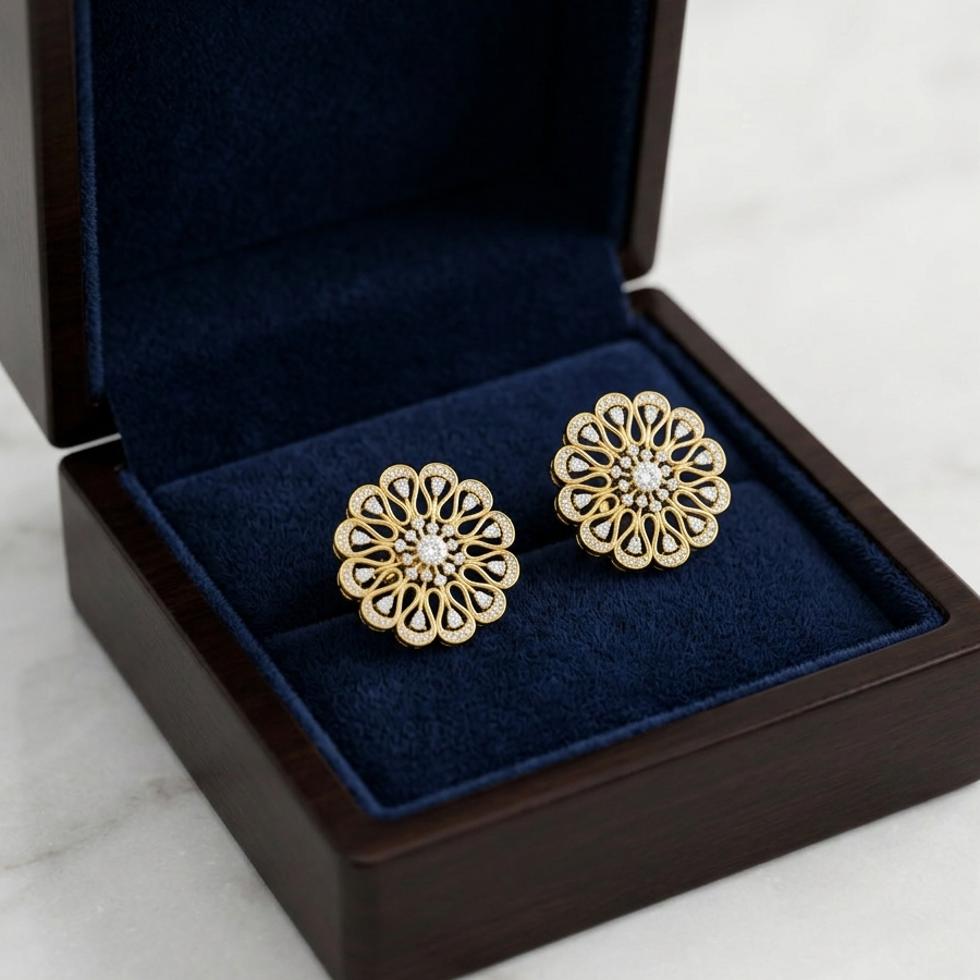 Cosmo Diamond Earrings - 5
