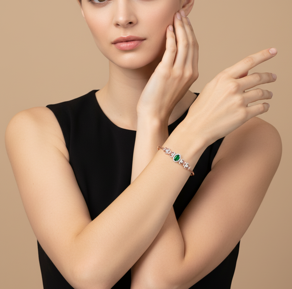 Polished Crystal Diamond Bracelet - 3