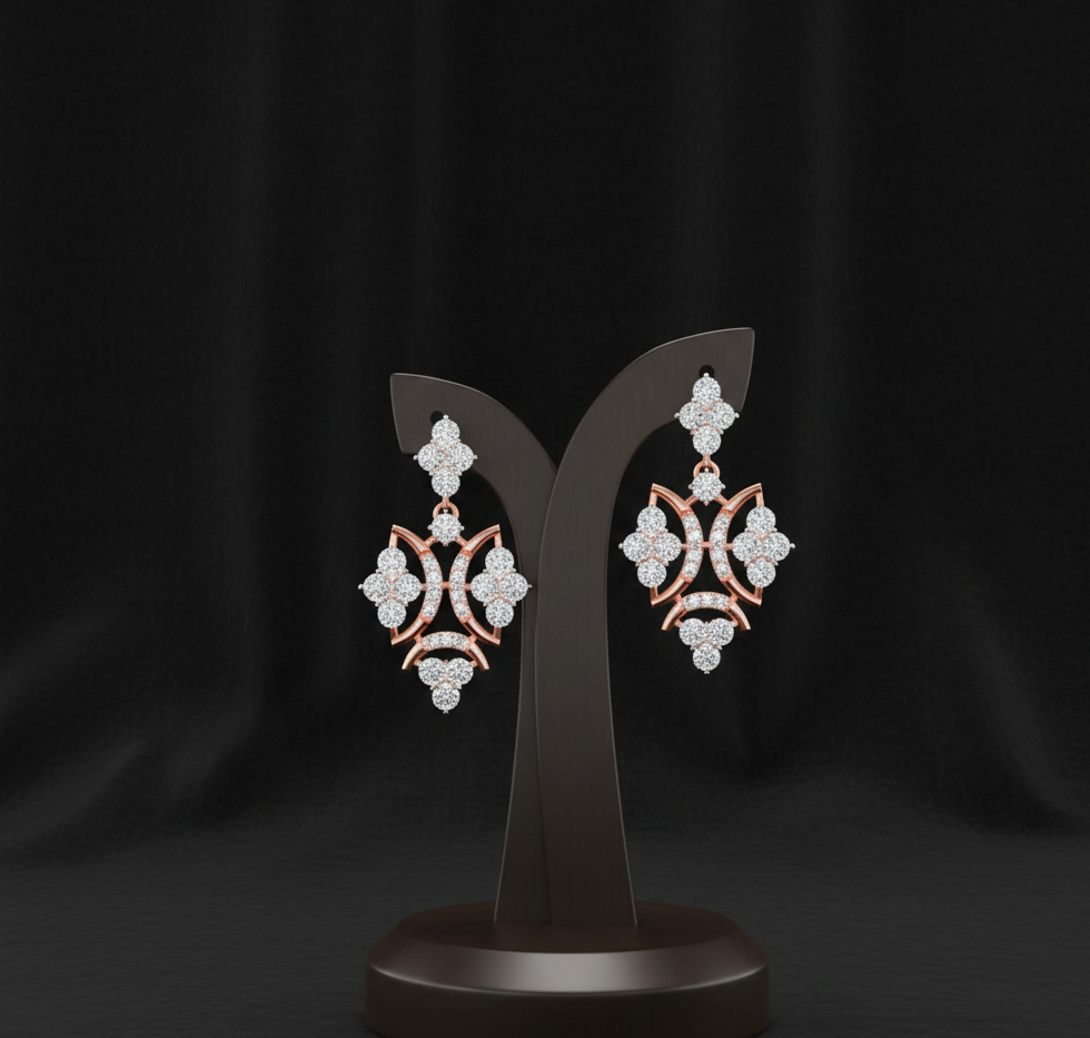 Dreamline Diamond Drop Earrings