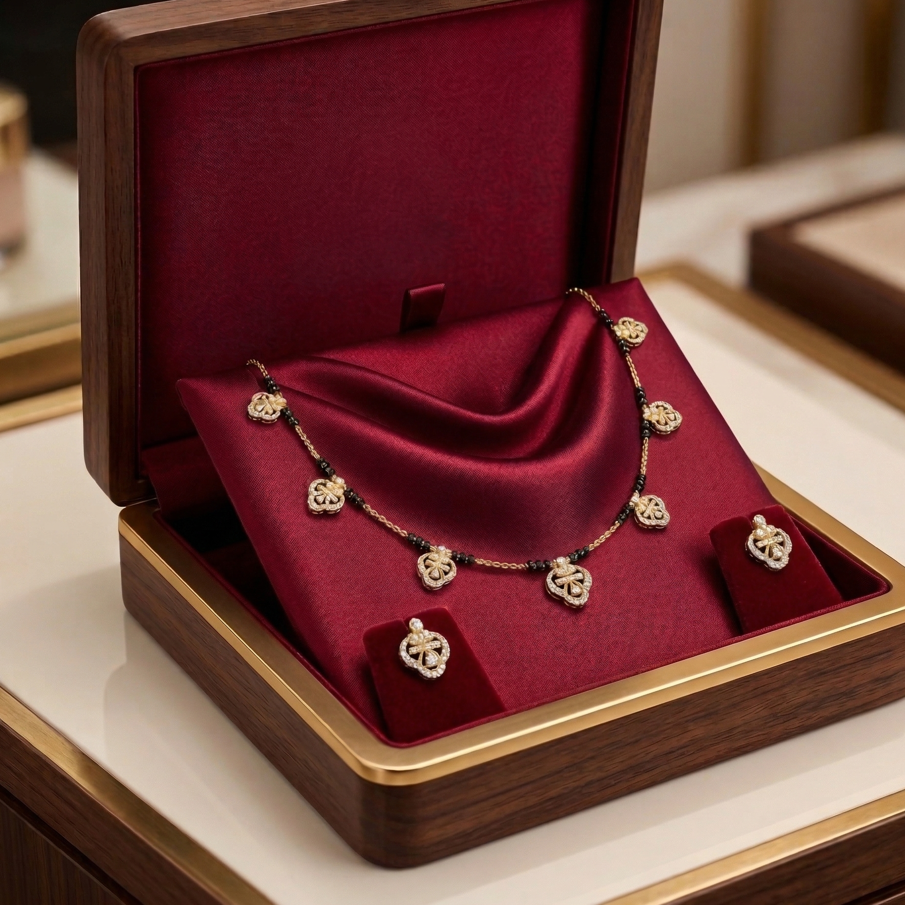 Luxury Diamond Spark Necklace Set - 3
