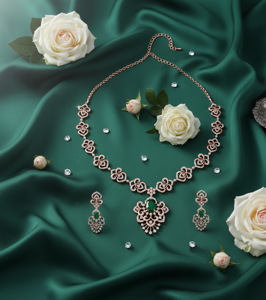 Luxury Aura Diamond Necklace for Festive Nights