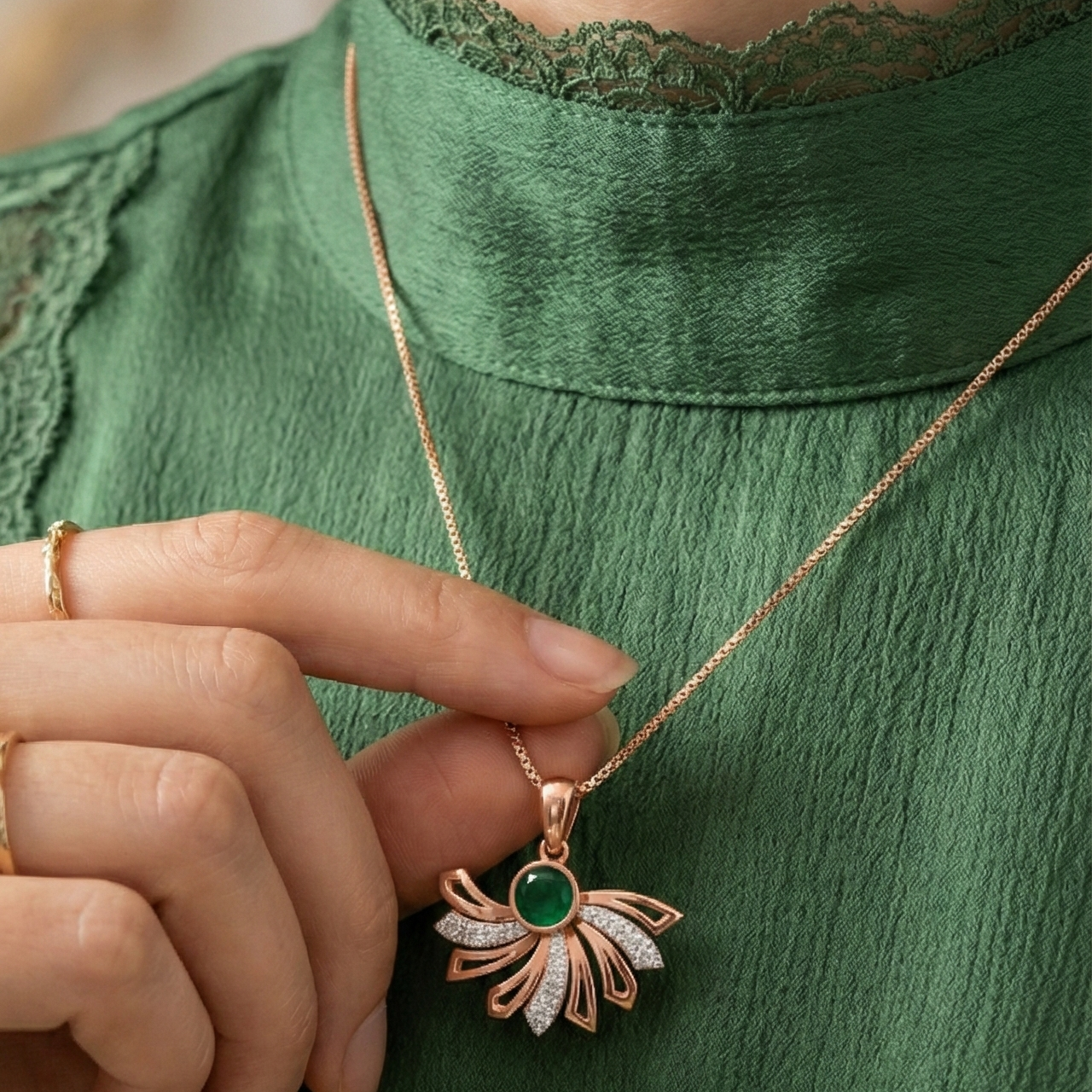 Diamond Crown Pendant