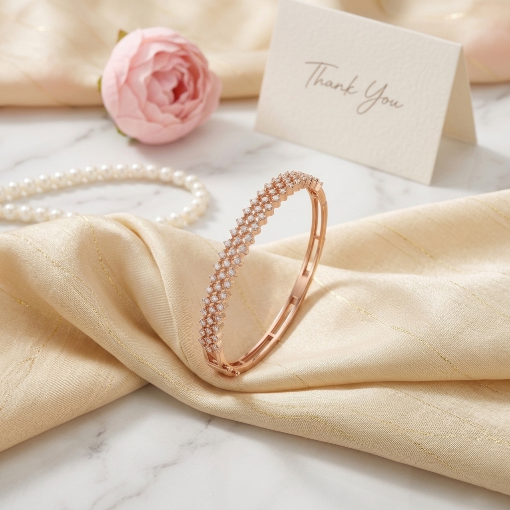 Diamond Floral Bracelet