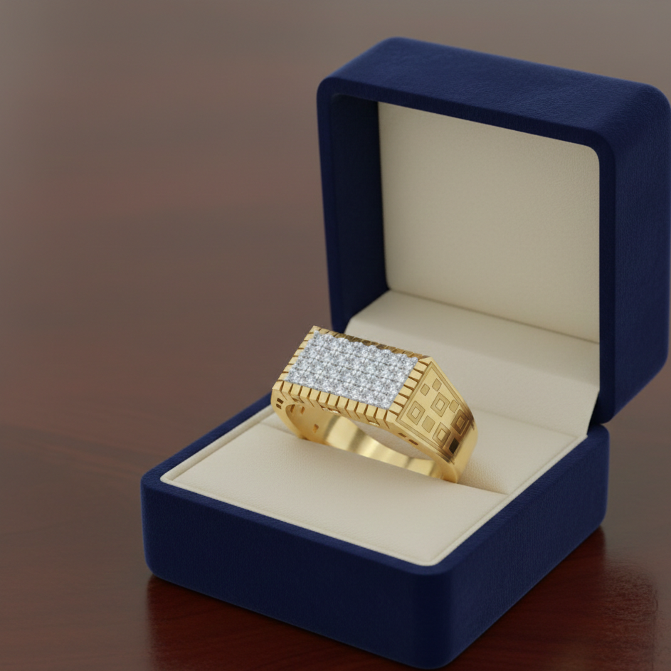 Premium Radiance Diamond Gents Ring