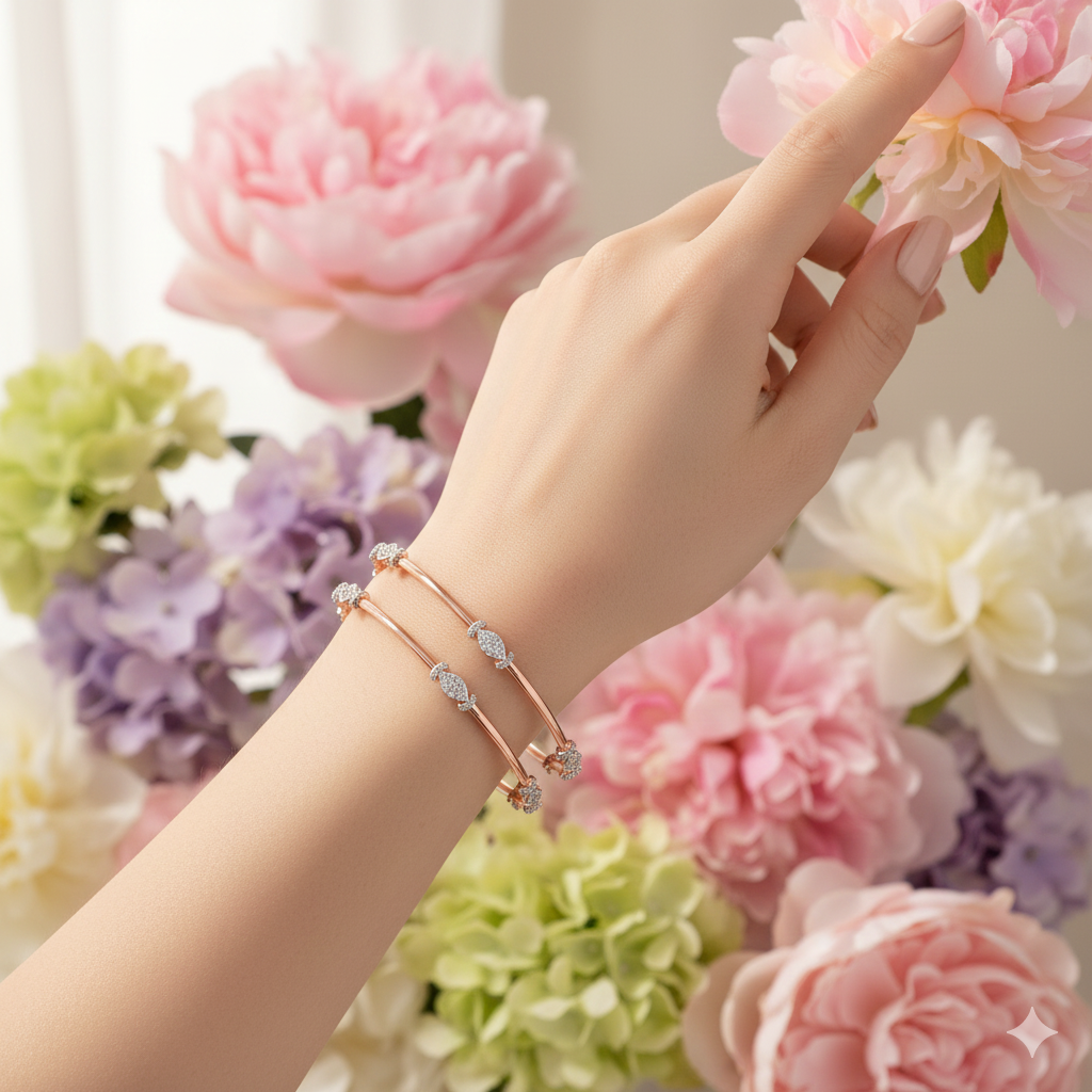 Majestic Halo Diamond Bangle