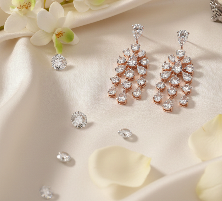 Opalyn Spark Diamond Danglers - 3