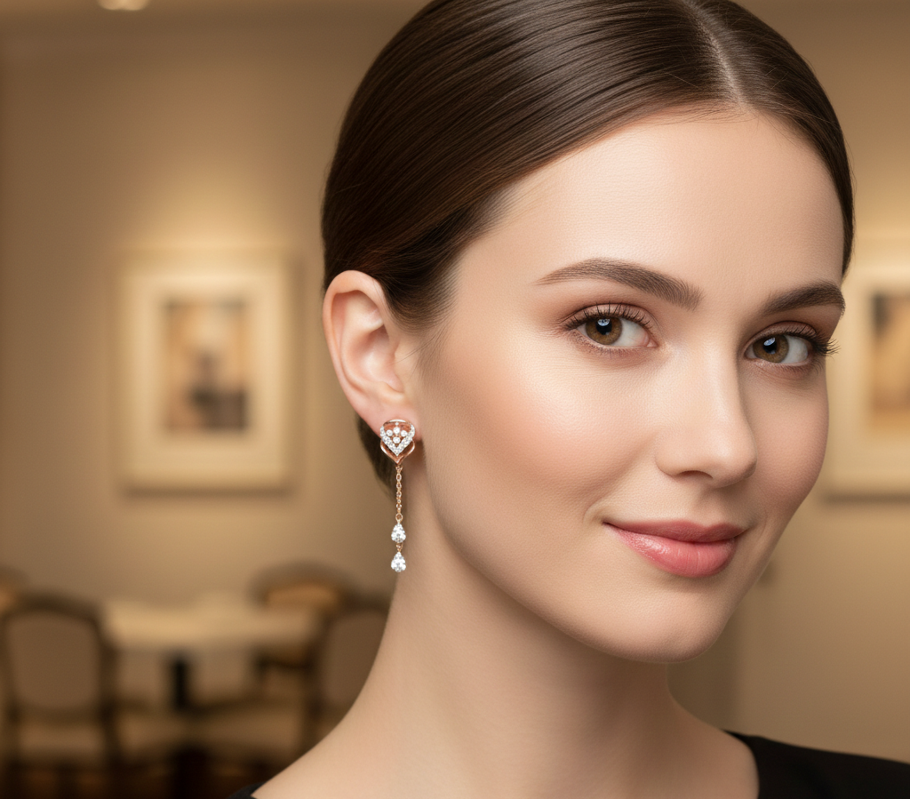 Celestia Spark Diamond Drop Earrings