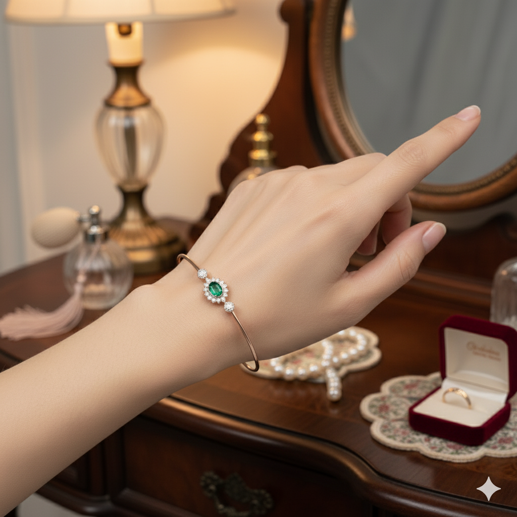 Polished Elegant Diamond Bracelet