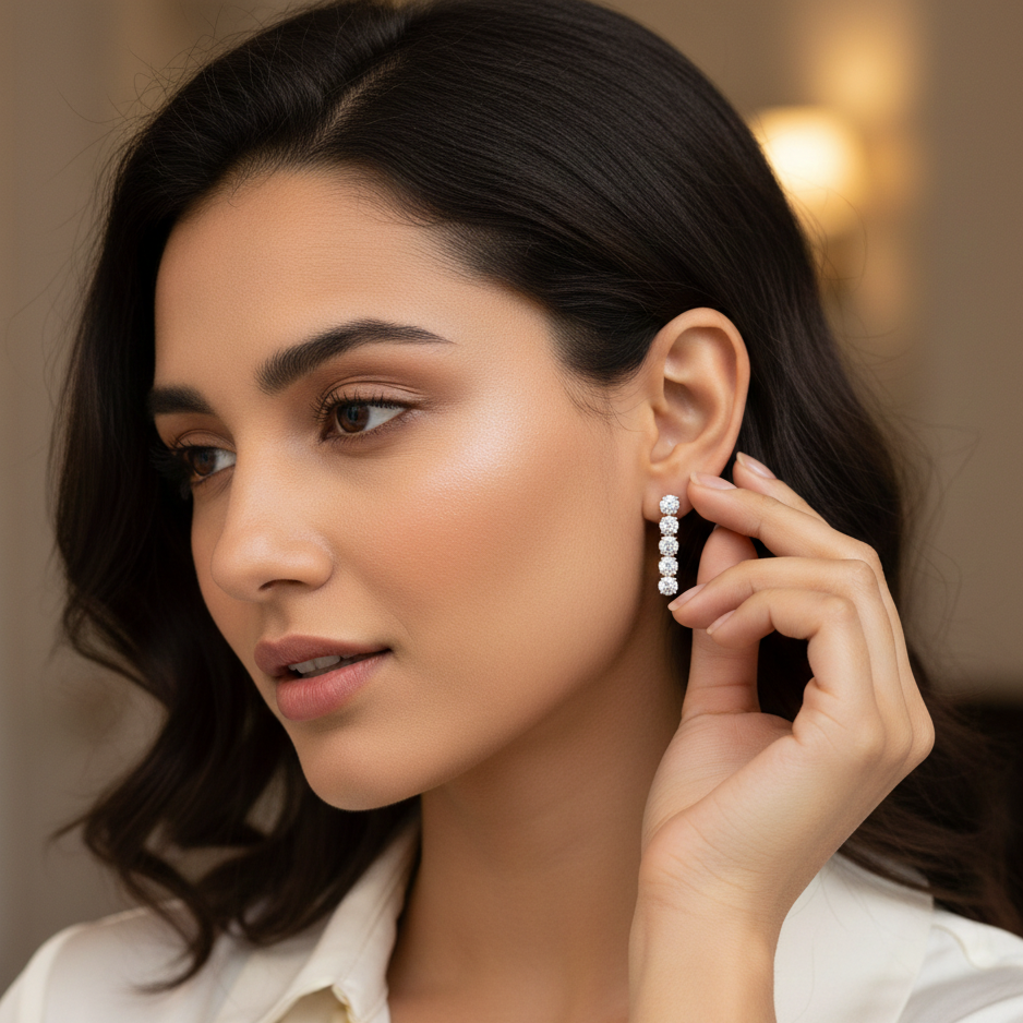 Myrabelle Spark Diamond Danglers - 3