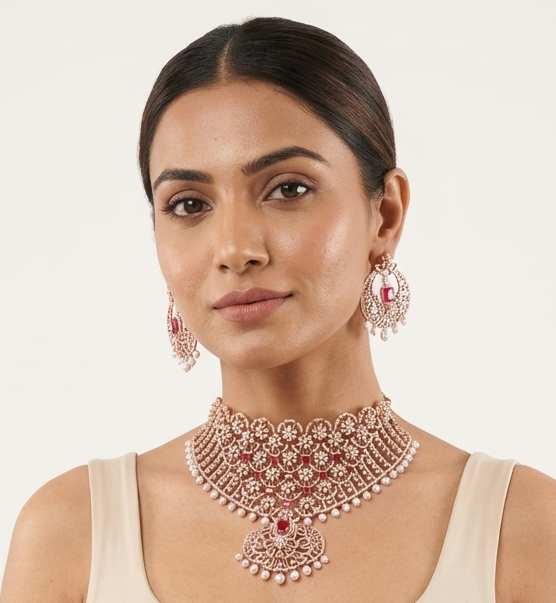 Bridal Brilliance Diamond Necklace Set