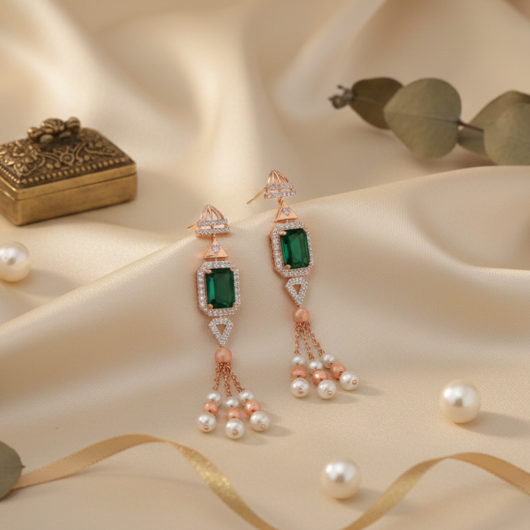Orlina Grace Diamond Dangler Earrings - 3