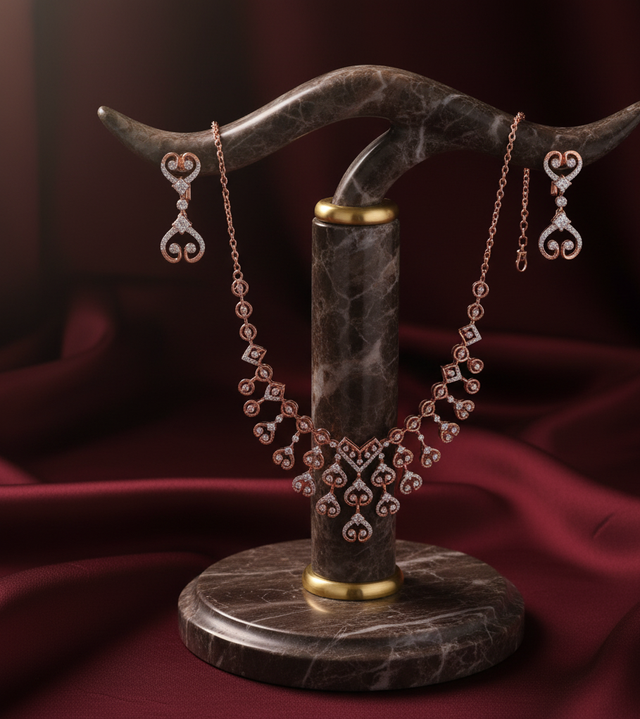 Elite Sparkshine Diamond Necklace for Brides