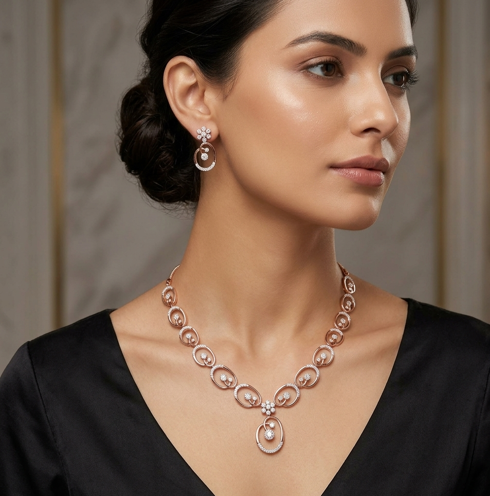 Moonlight Diamond Elegance Necklace Set