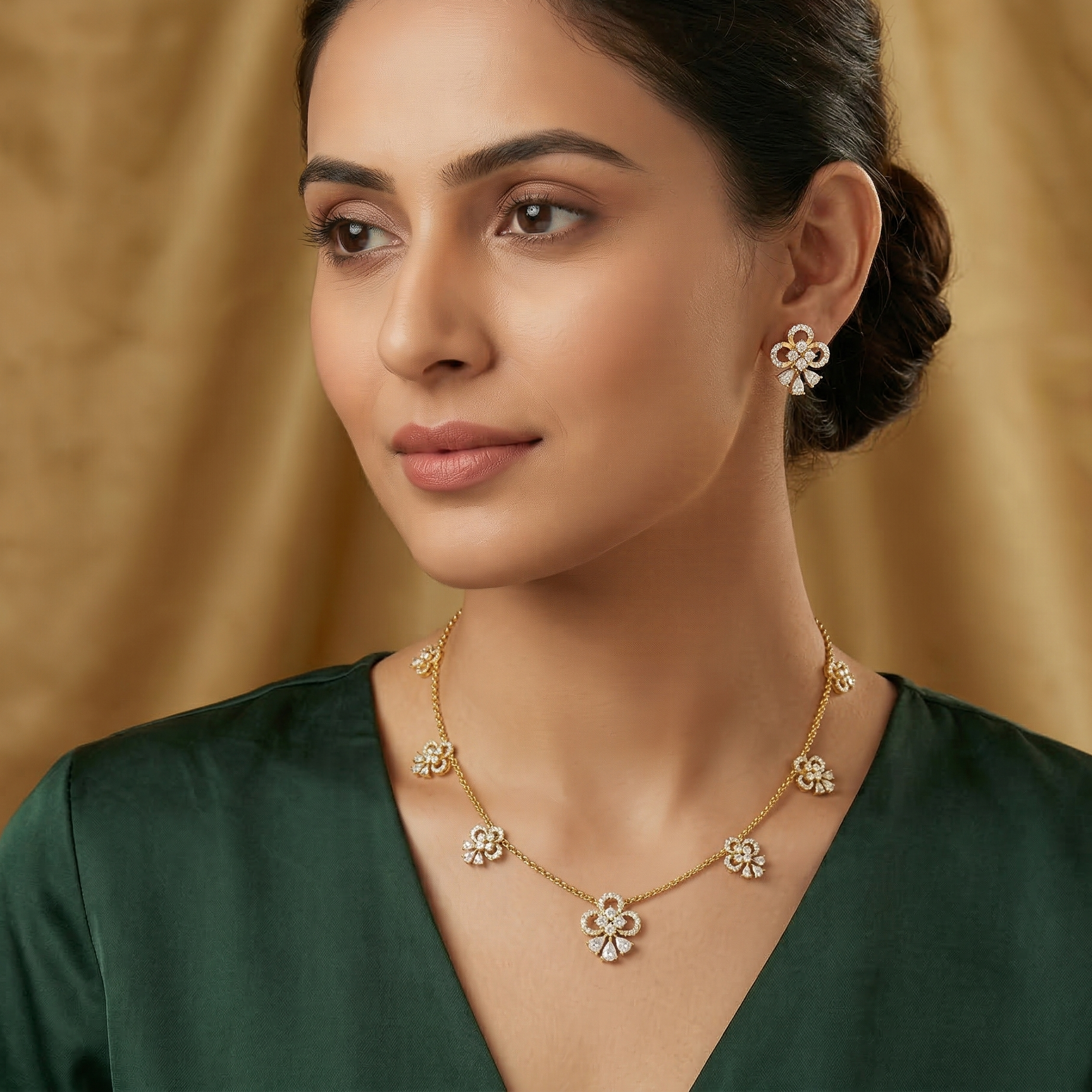 Royal Diamond Elegance Necklace Set - 3