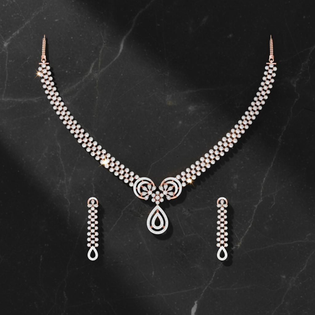 Supreme Diamond Radiance Necklace Set