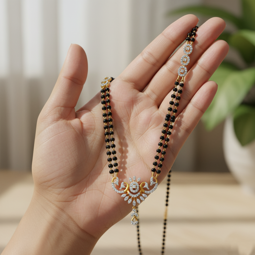 Heritage Gold Diamond Tanmaniya for Traditional Wear