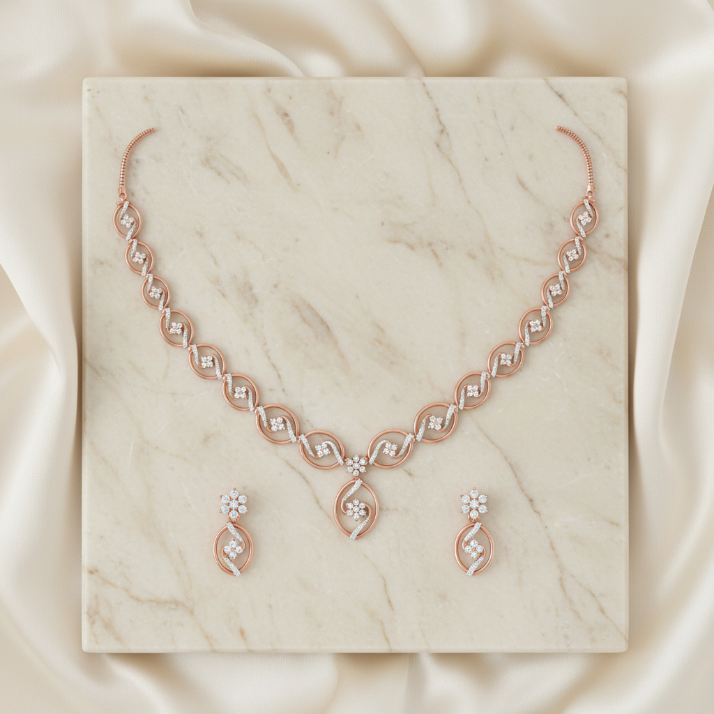 Classic Diamond Elegance Necklace Set