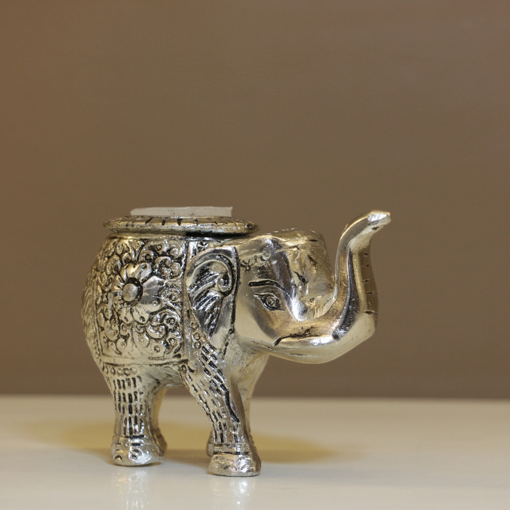 Metal Elephant Candle New - 4