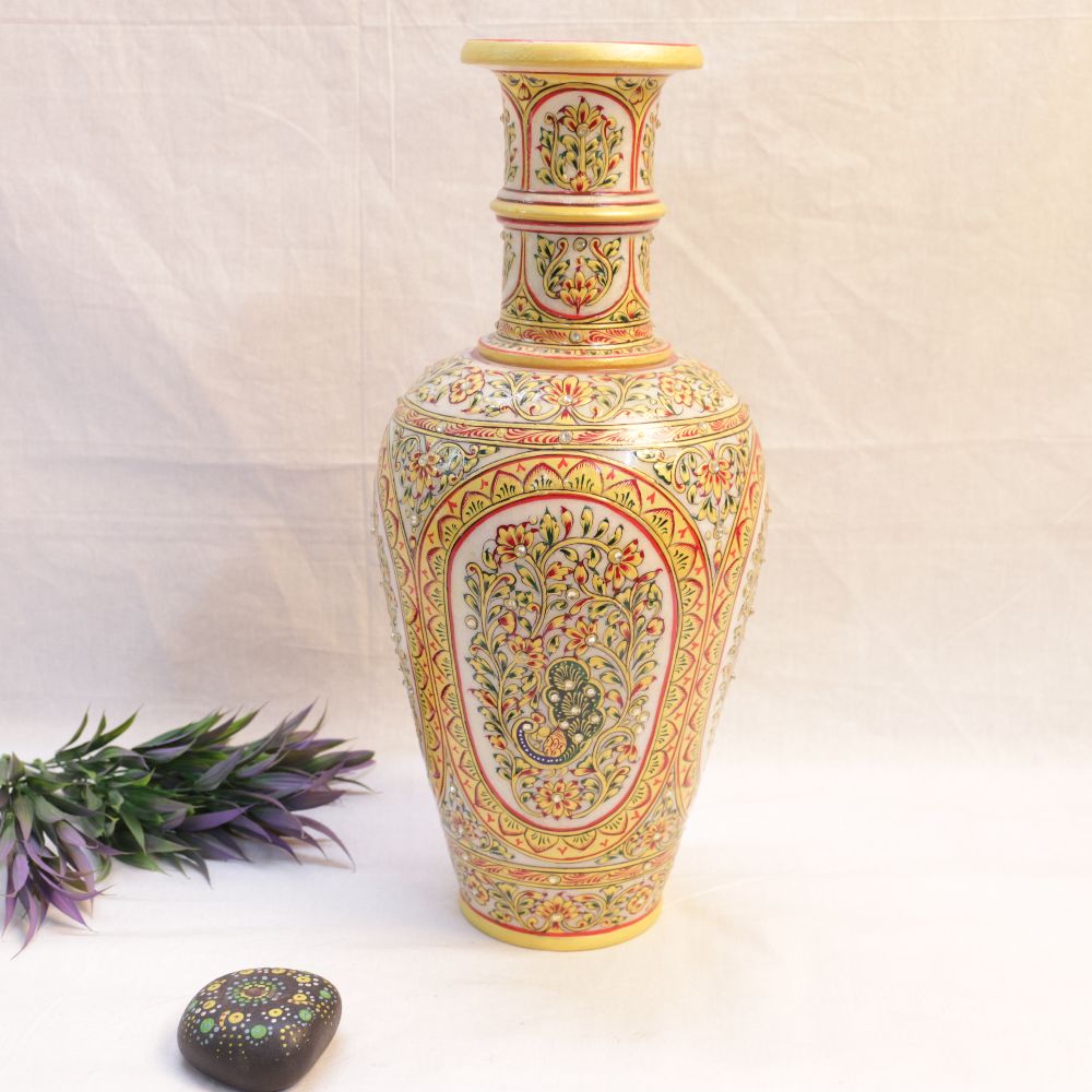 MARBLE PAINTED POT 18 INCH