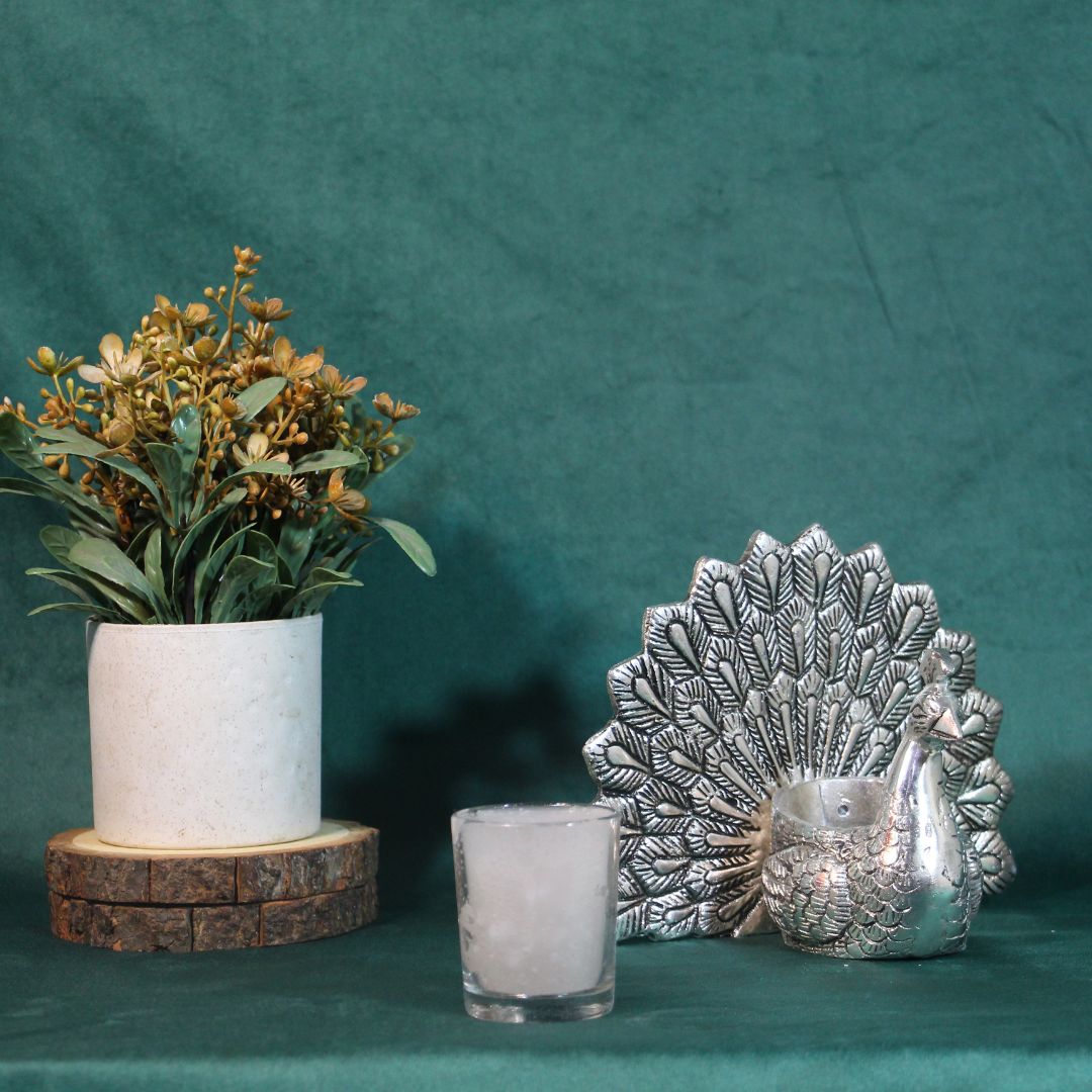 Metal Peacock Candle - 3