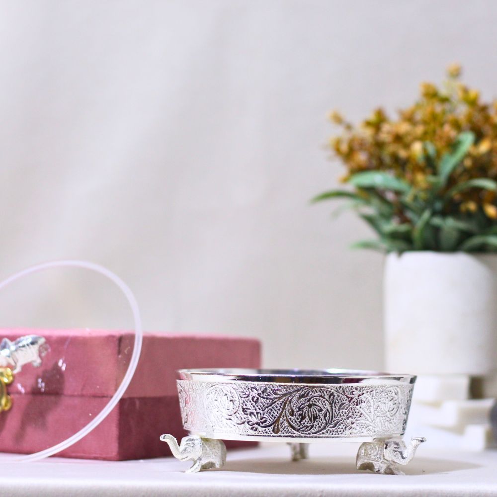 1pc Brass Peacock Bowl W/box - 3