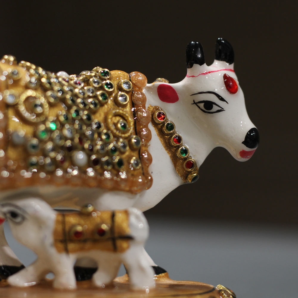 Metal Cow Jewellery Gold 3'' - 5