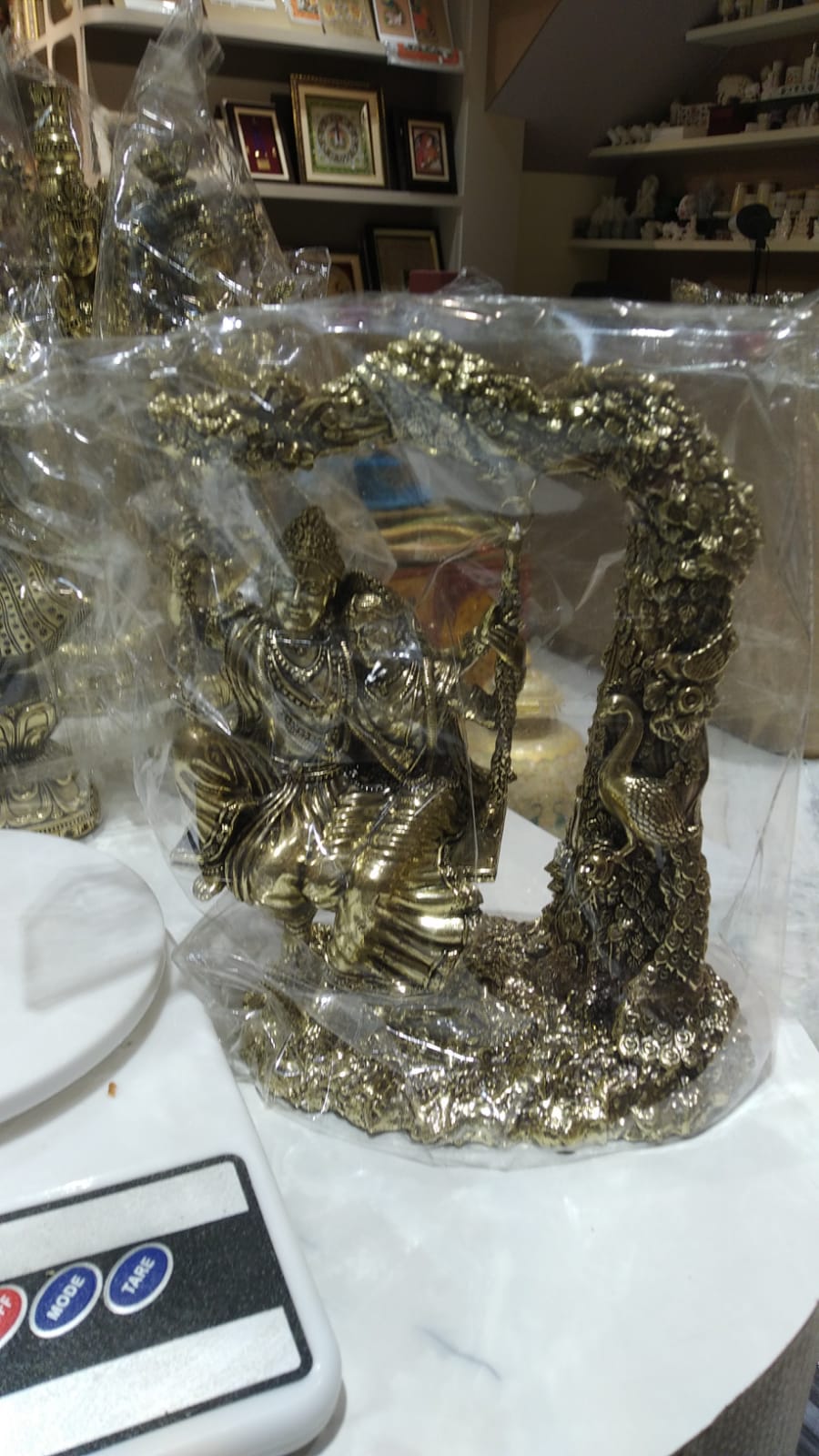 Brass Radha Krishna Jhula Antique