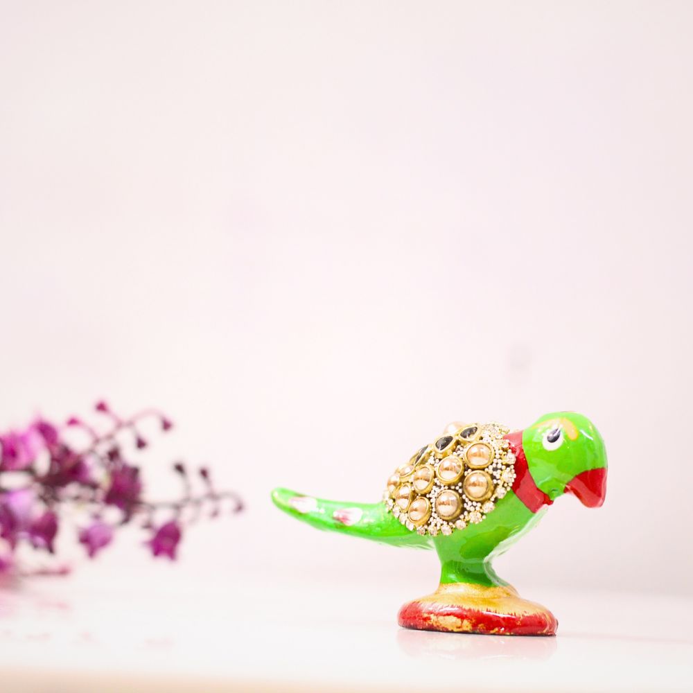 Metal Stone Parrot 1