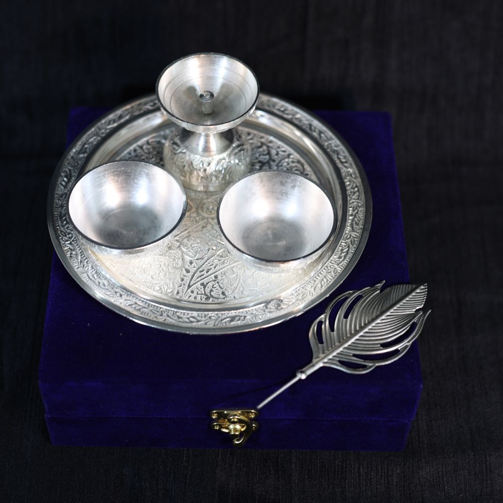 Swastik Pooja Thali Set 6'' - 3