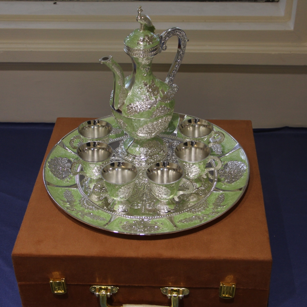 German Silver Tea Jug Set W/b - 3