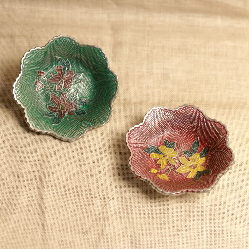 METAL SILVER COLORFUL BOWL