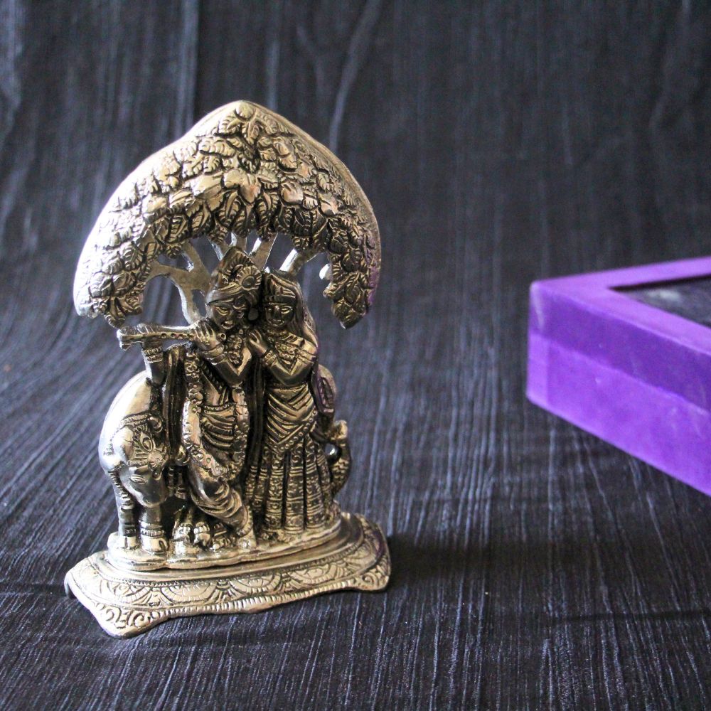 Metal Radha Krishna Tree. - 7