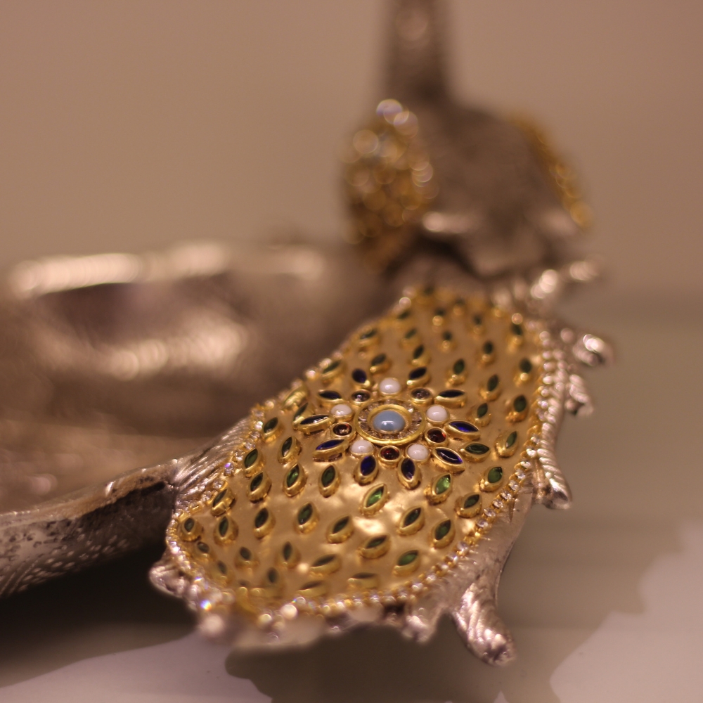 Peacock Plate Golden Work - 6