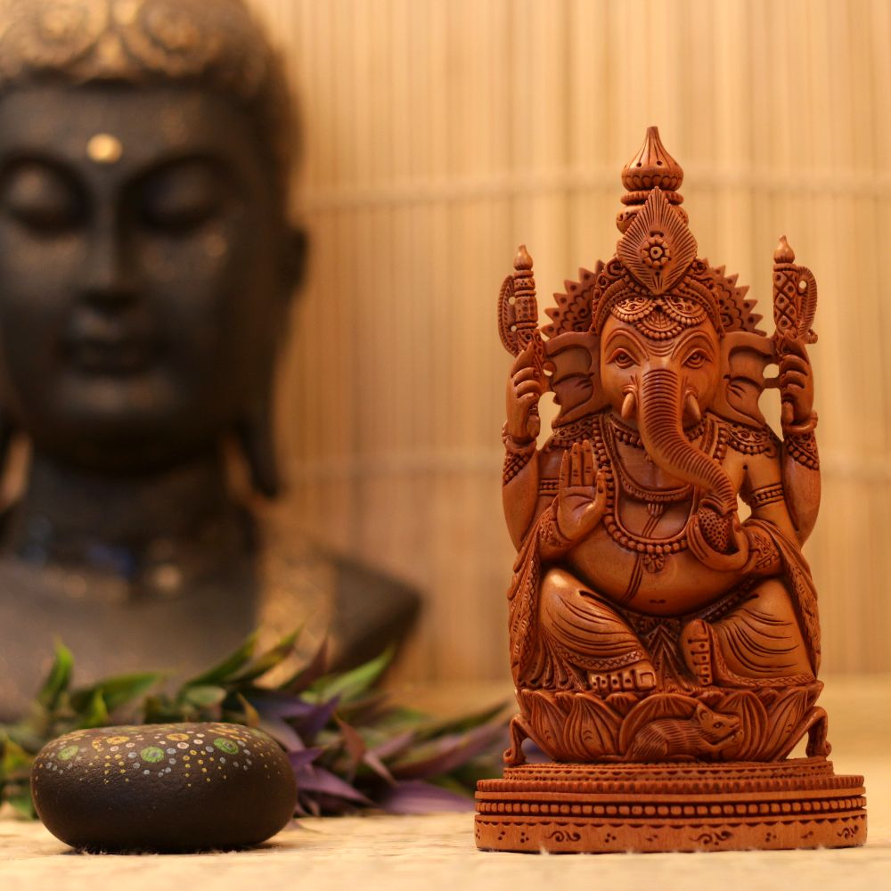 Wooden Handicraft Shesham Ganesh Ji
