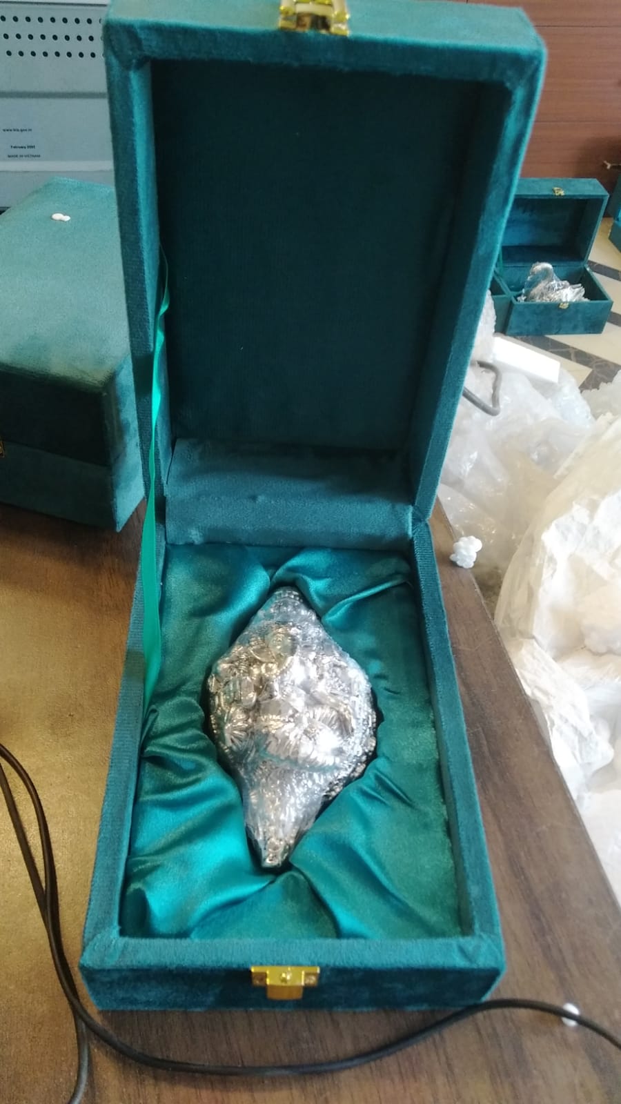 Shankh Ganesh With Silver W/box