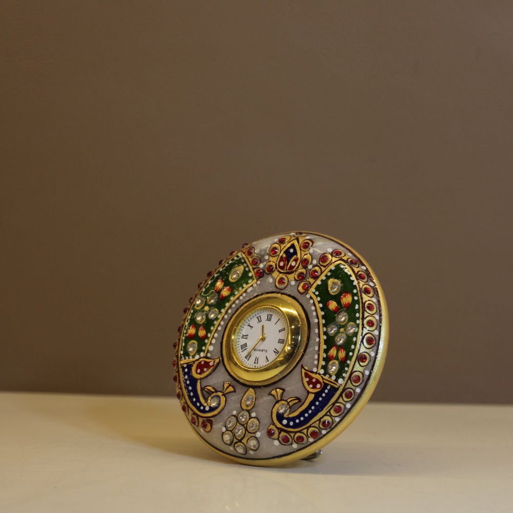 Marble Round Clock - 5