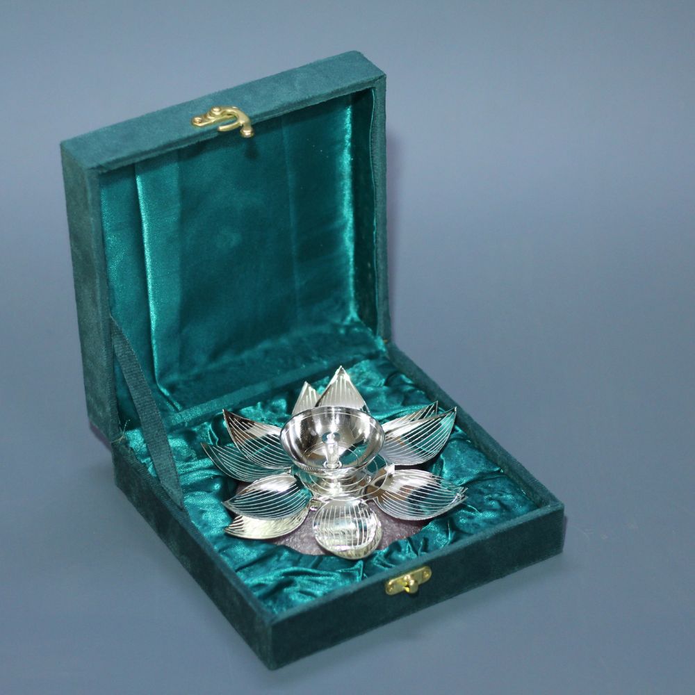 Resin Kamal Diya W/box - 5