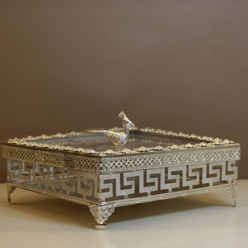 Square Jali Dryfruit Box 8x8 - 5