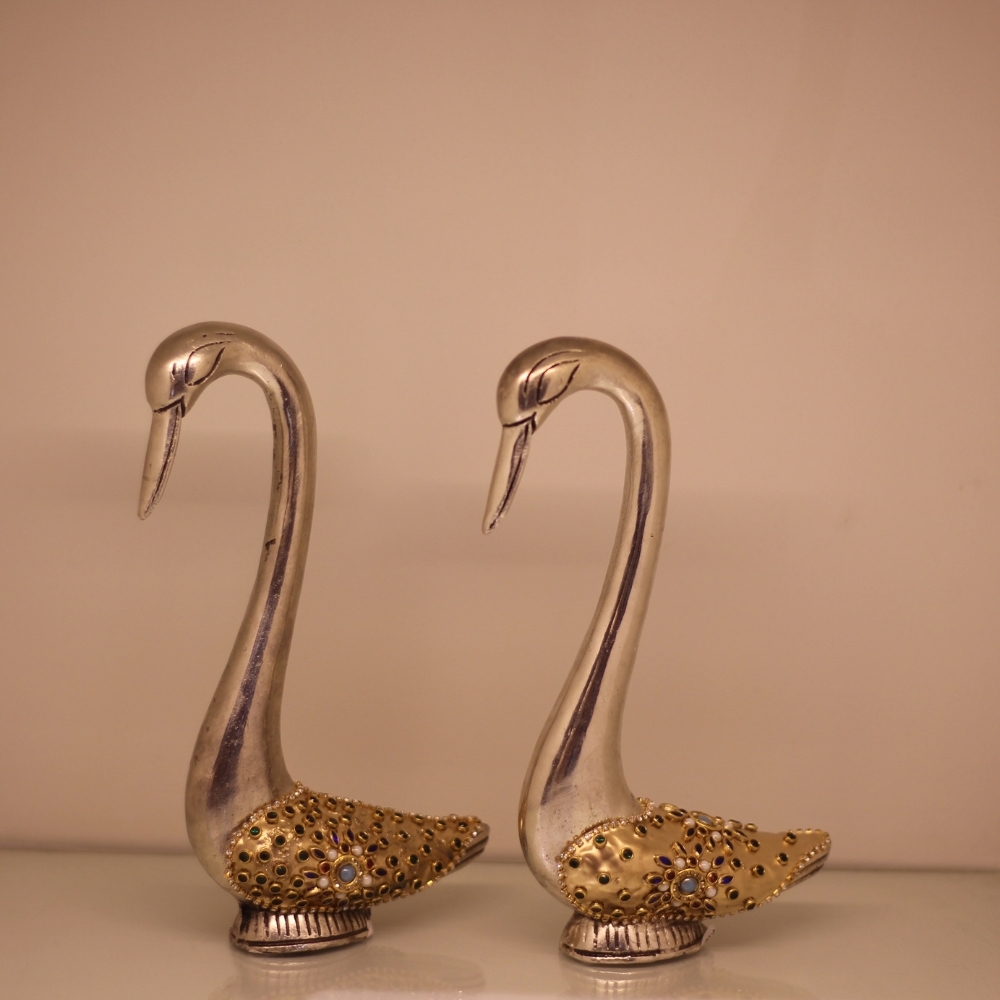 Sarus Bird Pair Golden Work - 4