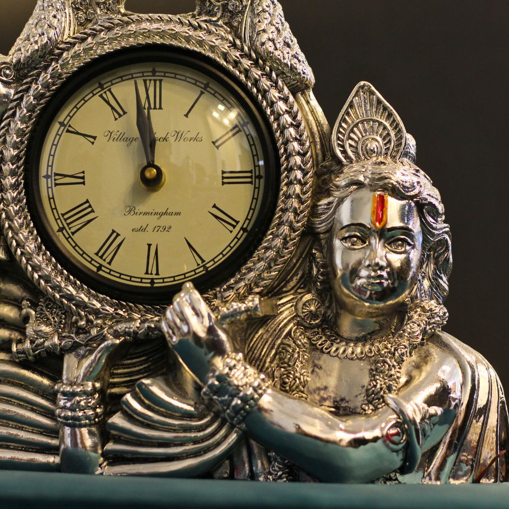 Krishna Two Peacock Wall Clock - 5
