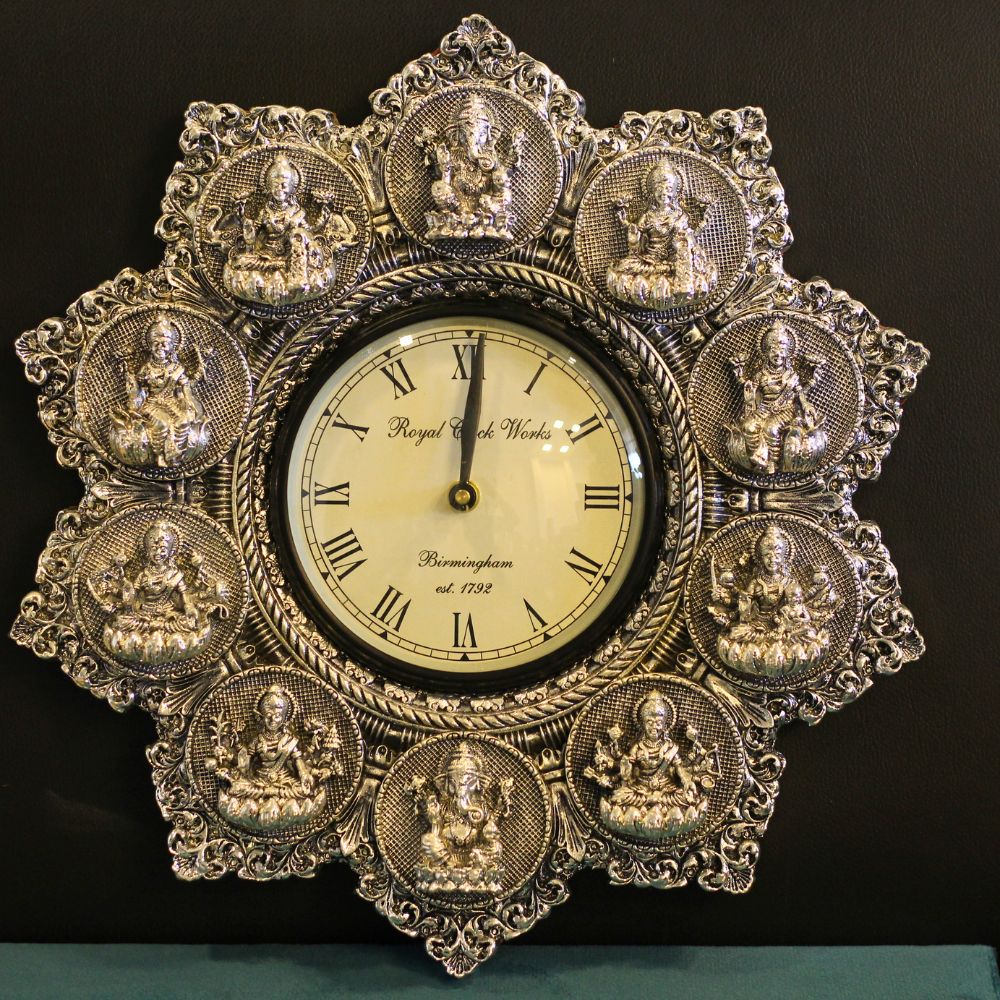 Clock Asthalaxmi Silver W/b - 3