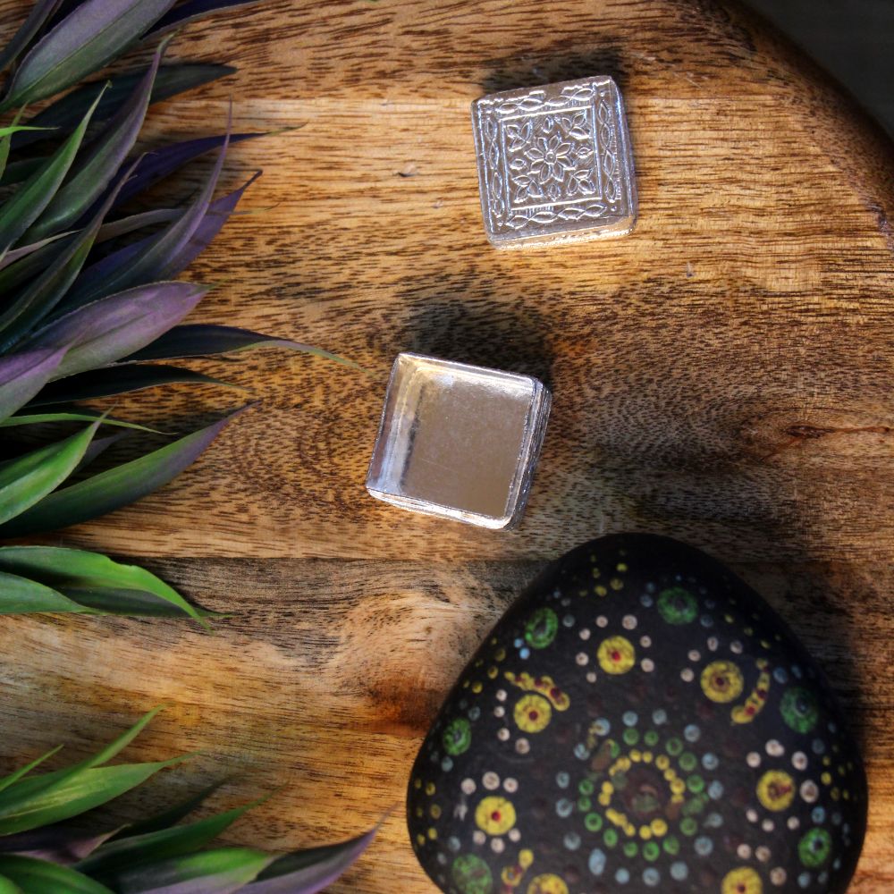 Silver Sindoor Box Square - 3