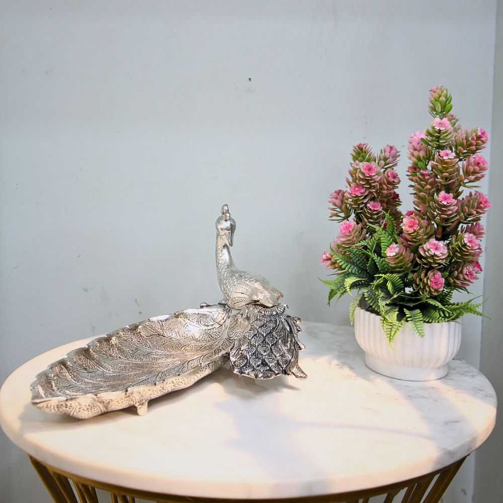 Metal Peacock Plate - 5