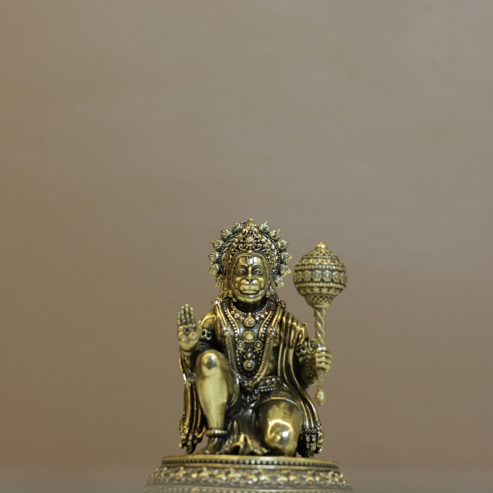 Brass Antique Hanuman - 5