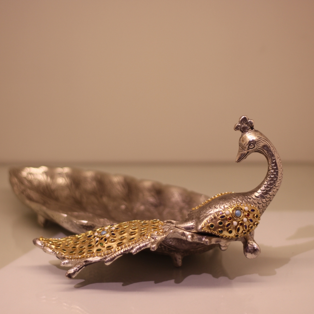 Peacock Plate Golden Work - 3