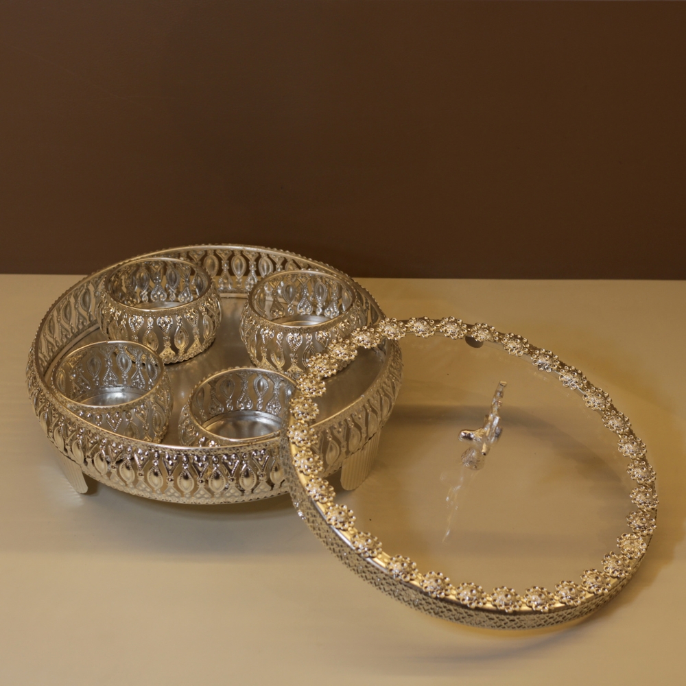 Round Jali Box 4 Bowl 10x10