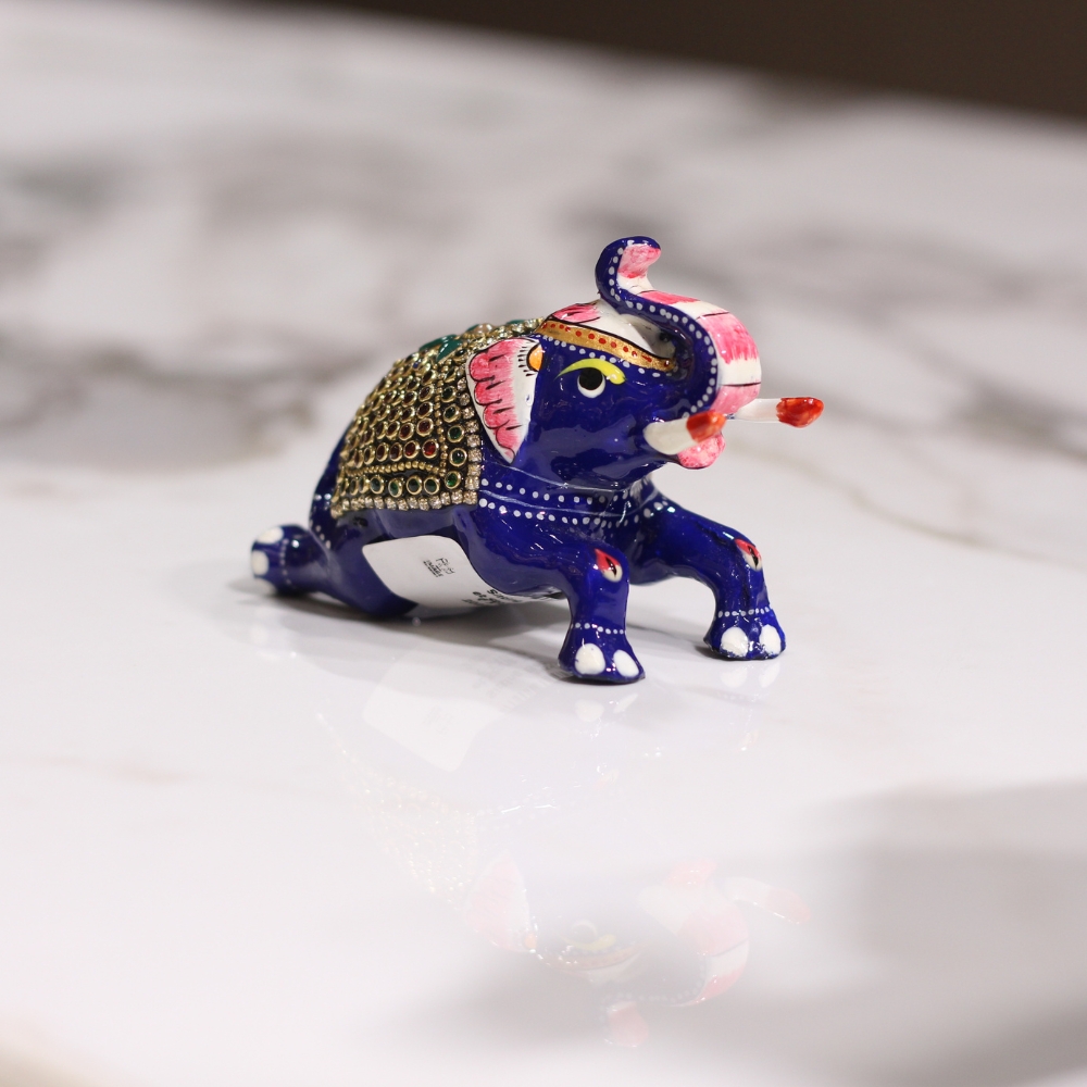 Sitting Elephant Carpet Stone 3'' - 4