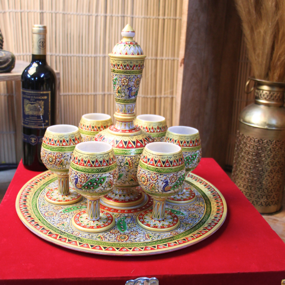 Marble Wine/Jaam Set